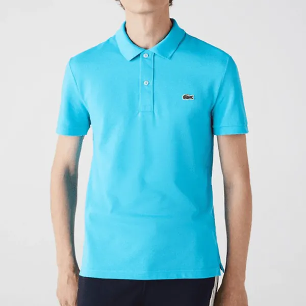 Áo Polo Nam Lacoste Slim Fit Pique Polo Shirt PH4012 HL5 Màu Xanh Ngọc Lam Size 2