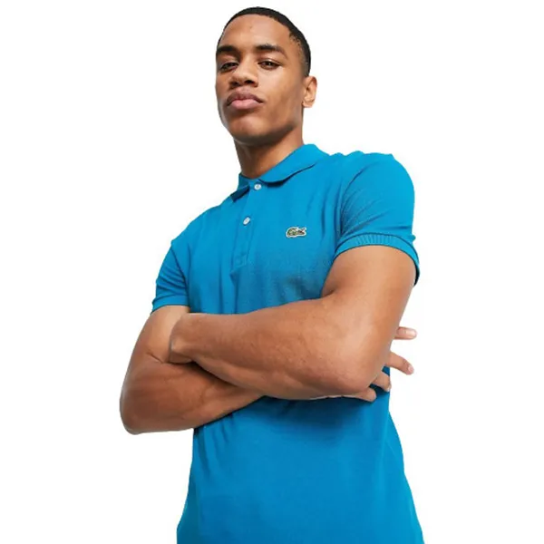 Áo Polo Nam Lacoste Slim Fit Pique Polo Shirt PH4012 YZW Màu Xanh Băng Size 2