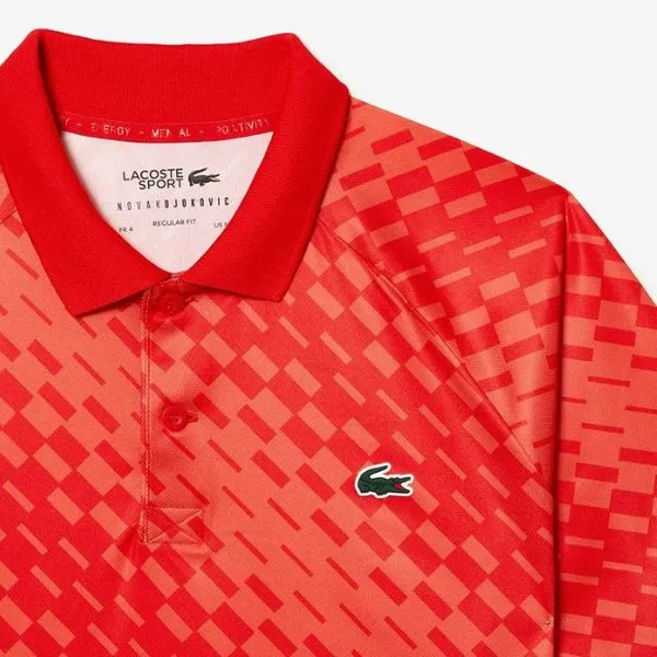 Áo Polo Nam Lacoste Tennis x Novak Djokovic Fan Version Polo DH5174-WI9 Màu Đỏ Size 5