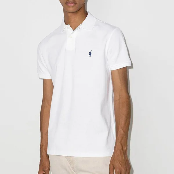 Áo Polo Nam Ralph Lauren In White With Logo Embroidered 710666997001 Màu Trắng Size M - Thời trang - Vua Hàng Hiệu