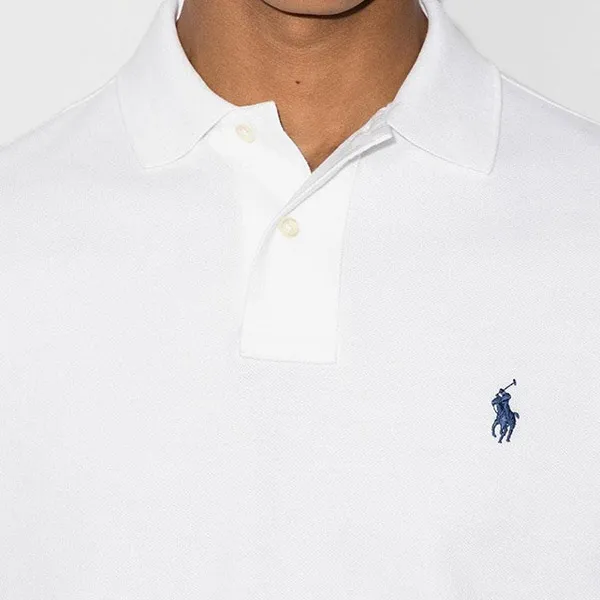 Áo Polo Nam Ralph Lauren In White With Logo Embroidered 710666997001 Màu Trắng Size M - Thời trang - Vua Hàng Hiệu