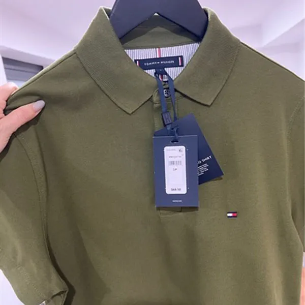 Áo Polo Nam Tommy Hilfiger 1985 Slim MW32347 305 Màu Xanh Olive Size XS