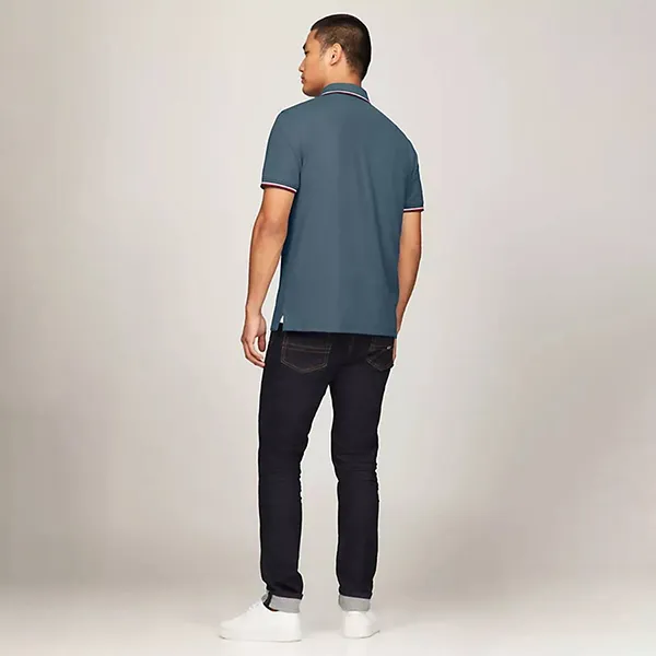 Áo Polo Nam Tommy Hilfiger Regular Fit 78J2653 343 8LZ Màu Xanh Xám Size XS