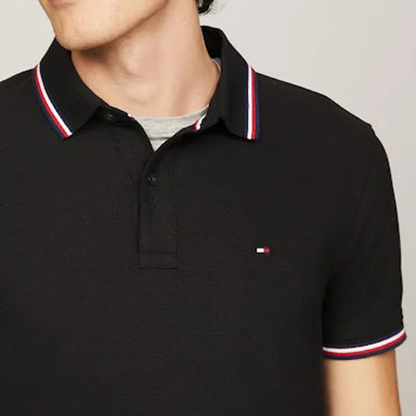 Áo Polo Nam Tommy Hilfiger Regular Fit Wicking In Black 78JA019 001 Màu Đen Size XS