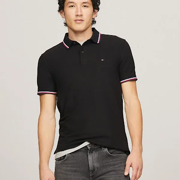 Áo Polo Nam Tommy Hilfiger Regular Fit Wicking In Black 78JA019 001 Màu Đen Size XS