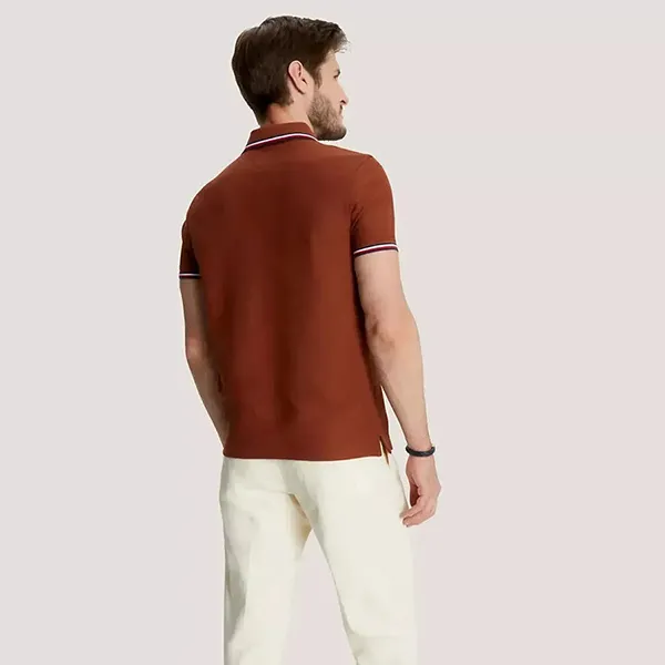 Áo Polo Nam Tommy Hilfiger Regular Fit Wicking Performance Pique Solid 78J2653 201 Màu Nâu Size XS