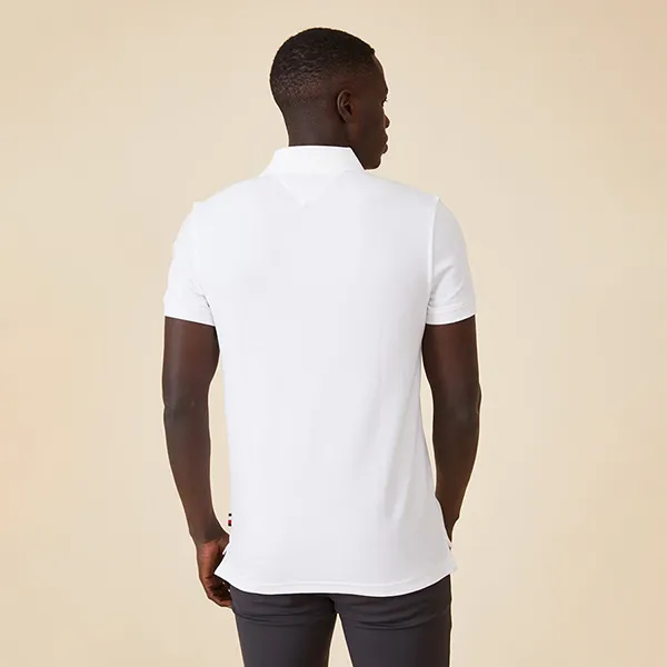 Áo Polo Nam Tommy Hilfiger Slim White Short Sleeve Shirt 78JA886 100 Màu Trắng Size L