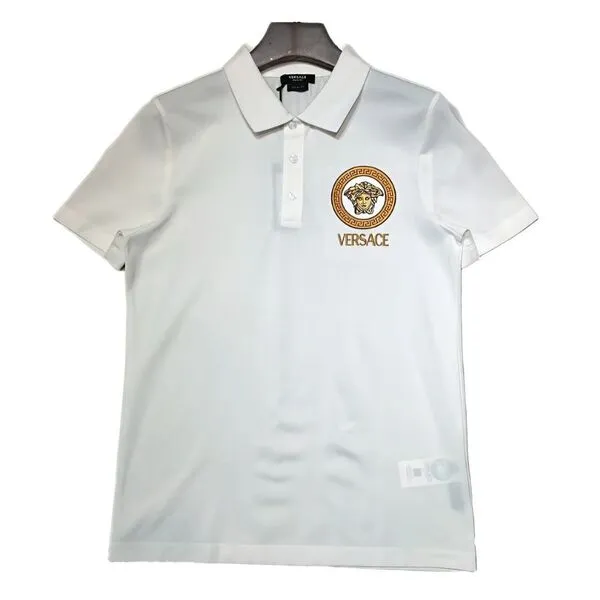 Áo Polo Nam Versace White With Logo Medusa Embroidered Màu Trắng Size S - Thời trang - Vua Hàng Hiệu