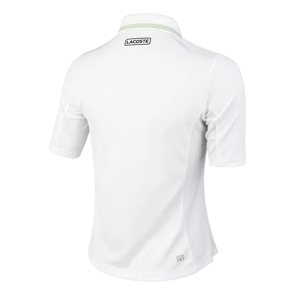 Áo Polo Nữ Lacoste Pickleball Sports Functional Pique Collar Short Sleeve Màu Trắng Size 38 - Pickleball - Vua Hàng Hiệu