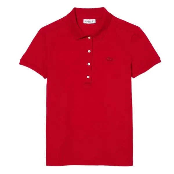 Áo Polo Nữ Lacoste Slim Fit Stretch Mini Piqué Polo Shirt PF5462-10 Màu Đỏ Size 40 - Thời trang - Vua Hàng Hiệu
