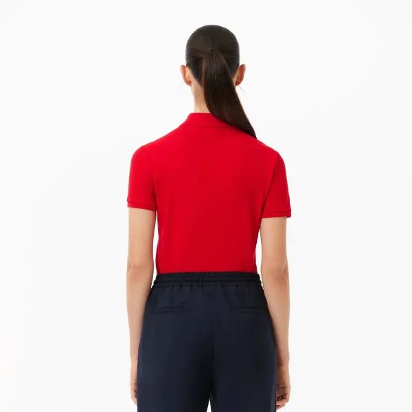 Áo Polo Nữ Lacoste Slim Fit Stretch Mini Piqué Polo Shirt PF5462-10 Màu Đỏ Size 40 - Thời trang - Vua Hàng Hiệu