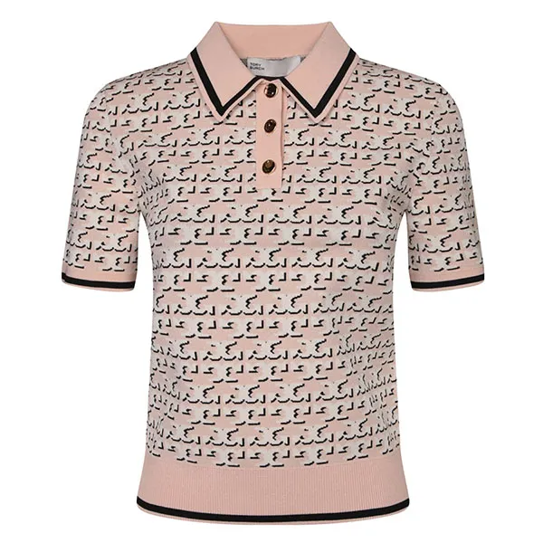 Áo Polo Nữ Tory Burch In Pink 159411650 Màu Hồng Size S