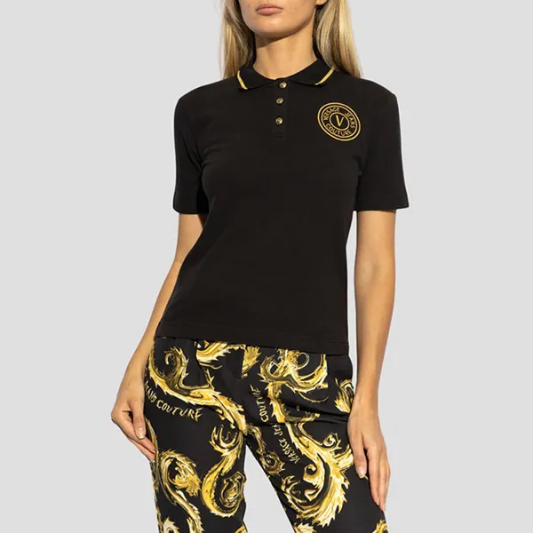Áo Polo Nữ Versace Jean Conture In Black 77HAGT00 CJ01T G89 Màu Đen Size XS - Thời trang - Vua Hàng Hiệu