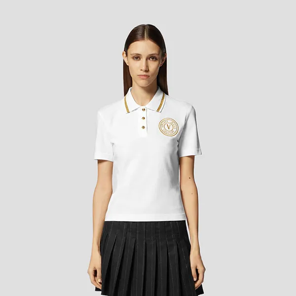 Áo Polo Nữ Versace Jean Conture In White 77HAGT00 CJ01T G03 Màu Trắng Size XS - Thời trang - Vua Hàng Hiệu