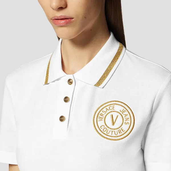 Áo Polo Nữ Versace Jean Conture In White 77HAGT00 CJ01T G03 Màu Trắng Size XS - Thời trang - Vua Hàng Hiệu