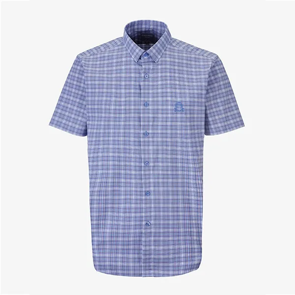 Áo Sơ Mi Cộc Tay Nam Giovanni GSS0146-1 Màu Xanh Kẻ Size XL - Thời trang - Vua Hàng Hiệu