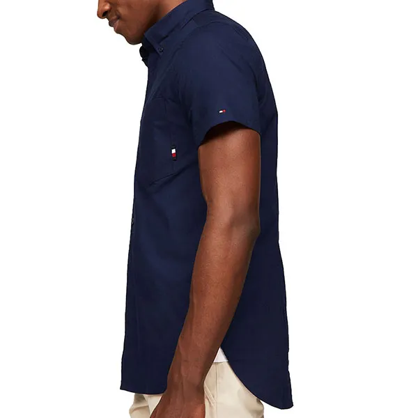 Áo Sơ Mi Cộc Tay Nam Tommy Hilfiger 78JA395 410 713 Màu Xanh Navy Size XS