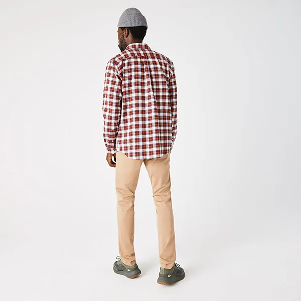 Áo Sơ Mi Dài Tay Nam Lacoste Regular Fit Check Print Shirt CH0208 7TM Màu Kẻ Đỏ Size 38 - Thời trang - Vua Hàng Hiệu