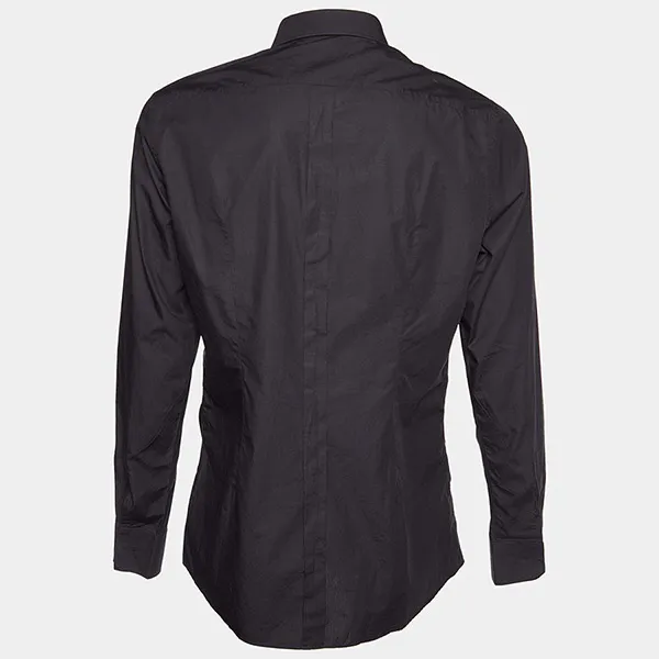 Áo Sơ Mi Nam Dolce & Gabbana D&G Black With KING Logo Embroidered G5EN0Z FU5K9 N0000 Màu Đen Size 37