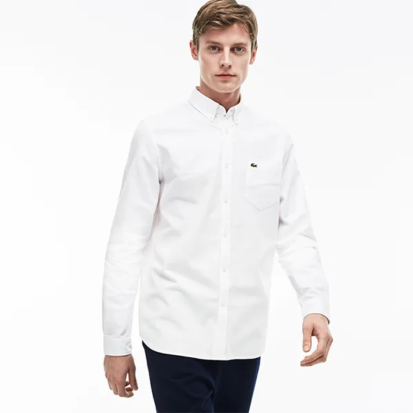 Áo Sơ Mi Nam Lacoste Regular Fit Oxford Cotton Shirt CH9598 Màu Trắng Size 41 - Thời trang - Vua Hàng Hiệu