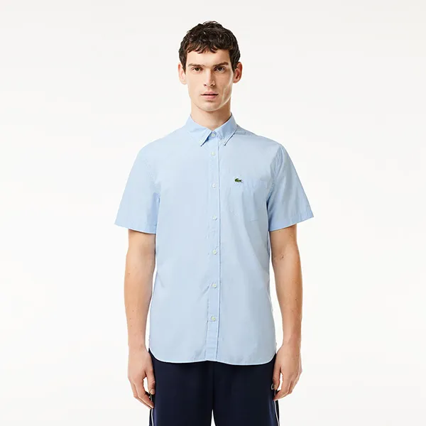 Áo Sơ Mi Lacoste Short Sleeved Regular Fit Gingham Print Shirt CH5622 F6Z Màu Xanh Nhạt Size 39 - Thời trang - Vua Hàng Hiệu