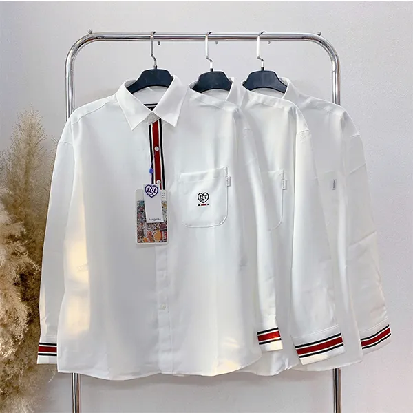 Áo Sơ Mi Romantic Crown TGT X RMTCRW Stripe Tie Shirt Màu Trắng Size S