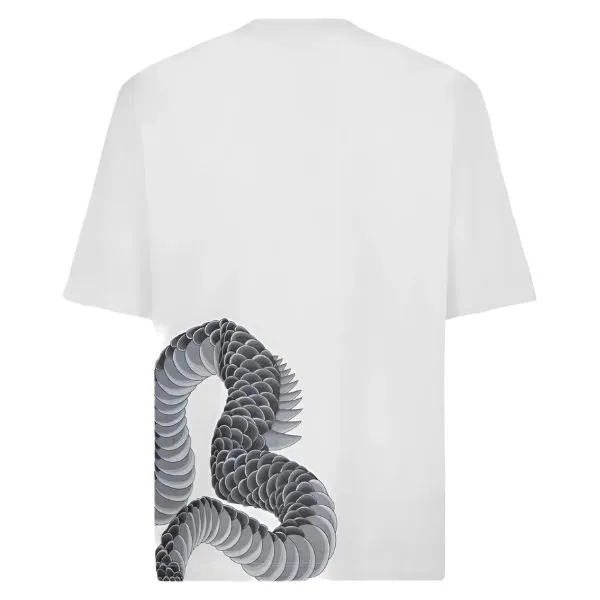 Áo Thun Nam Dsquared2 White With Dragon Logo Printed T-Shirt S74GD1214 S23009 100 Màu Trắng Size S - Thời trang - Vua Hàng Hiệu