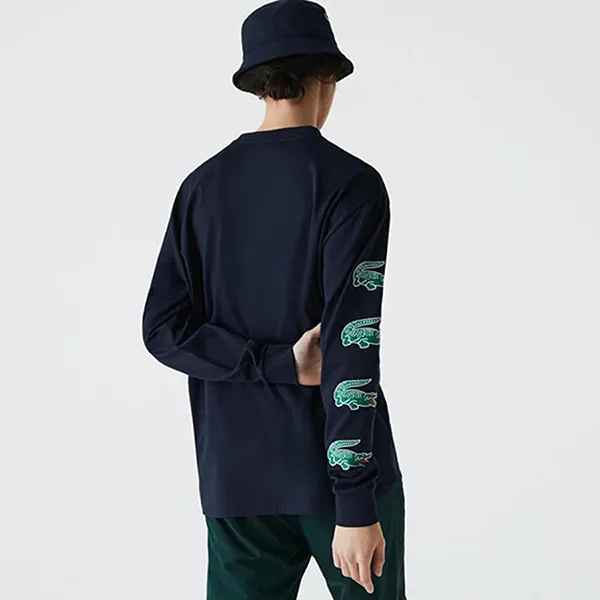 Áo Thun Nam Lacoste Men's Sport Crocodile Print Cotton Jersey TH1520 031 Màu Xanh Navy Size XS - Thời trang - Vua Hàng Hiệu