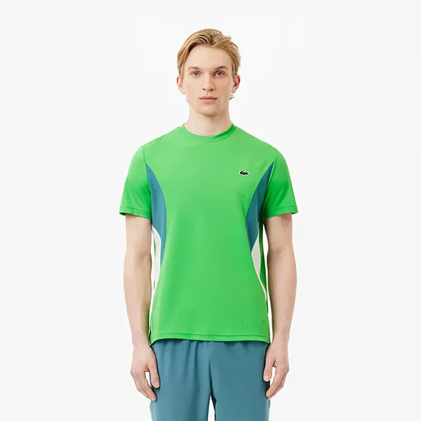 Áo Thun Nam Lacoste Mens x Novak Djokovic TH7539 IXU Màu Xanh Lá Size 3
