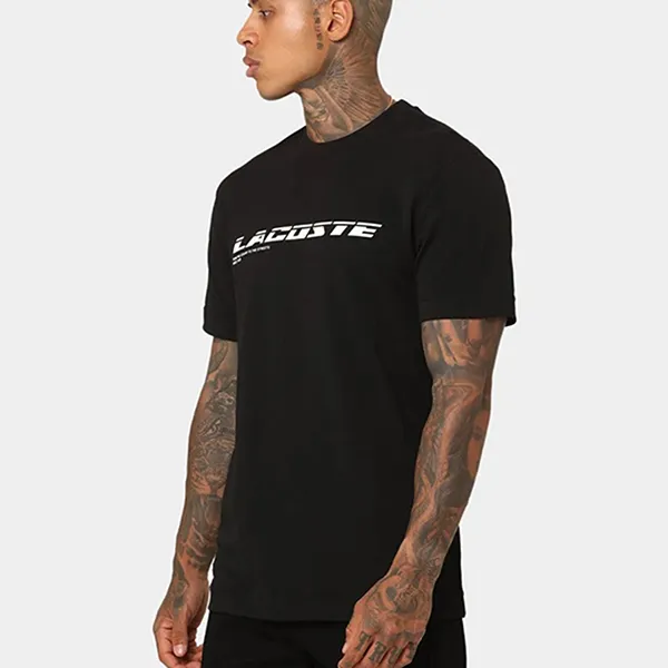 Áo Thun Nam Lacoste Regular Fit Tshirt Màu Đen Size 3