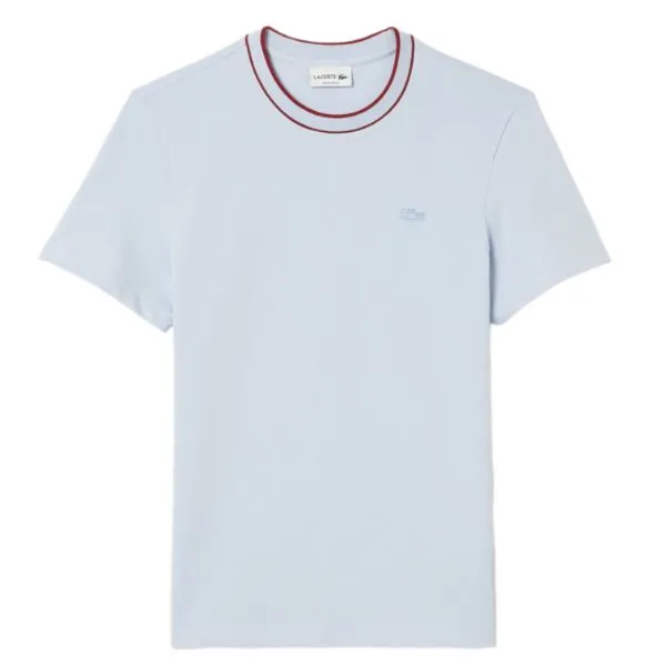 Áo Thun Nam Lacoste Stretch Piqué Stripe Collar T-shirt TH8174 - J2G Màu Xanh Đỏ Size 2