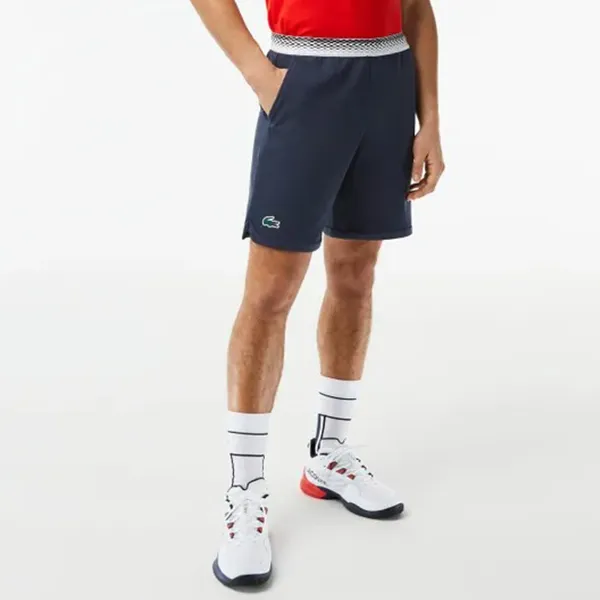 Bộ Quần Áo Cộc Tay Nam Lacoste Sport Daniil Mevedev DH1961 KXE/GH5209 KXE Màu Xanh Đen Size 3