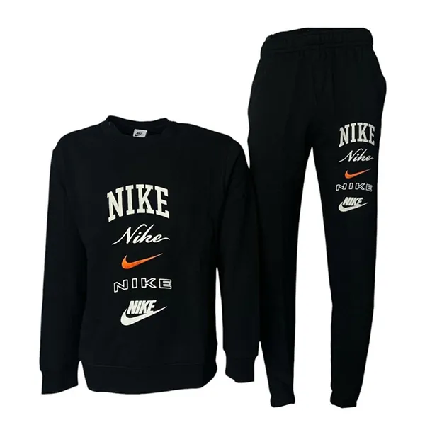 Bộ Quần Áo Dài Tay Nam Nike Club Fleece Men's Long-Sleeve Màu Đen Size S