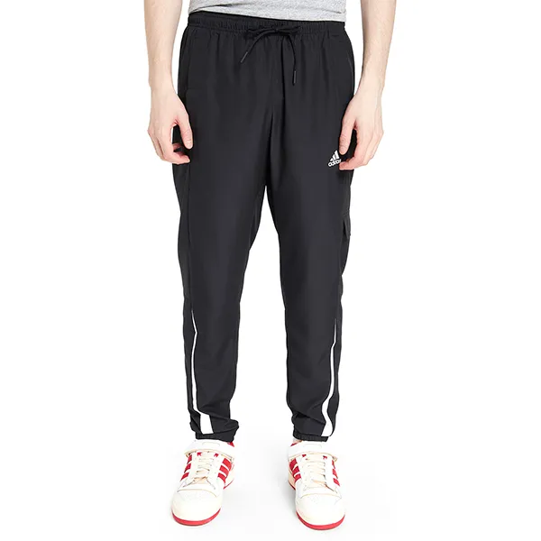 Bộ Quần Áo Gió Nam Adidas Sportswear Woven No Hood Tracksuit Màu Đen Phối Đỏ Size S