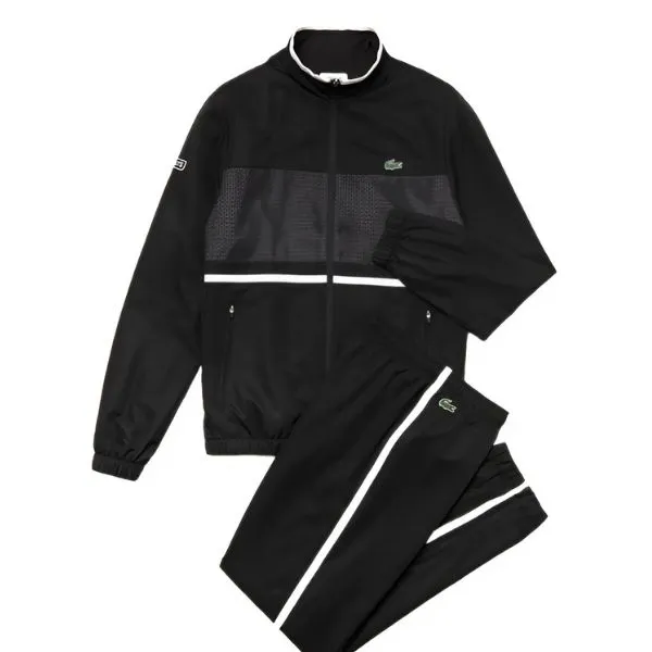 Bộ Quần Áo Nam Lacoste Tracksuit Sport Black WH3573 00 HJS Màu Đen Size 2