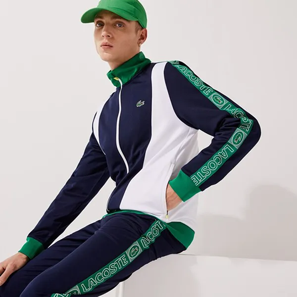Bộ Thể Thao Nam Lacoste Herren Sport Colourblock Màu Xanh Trắng Size 3 - Thời trang - Vua Hàng Hiệu