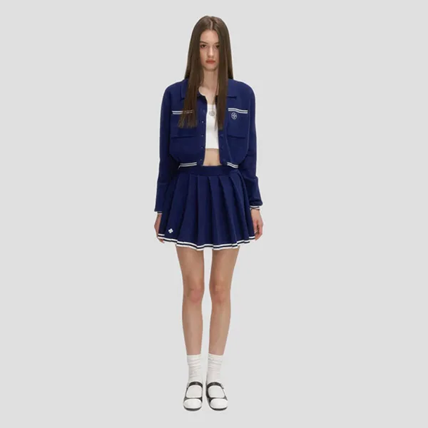 Chân Váy Nữ SMFK With Logo Embroidered US003DB 950 Màu Xanh Navy Size S - Thời trang - Vua Hàng Hiệu