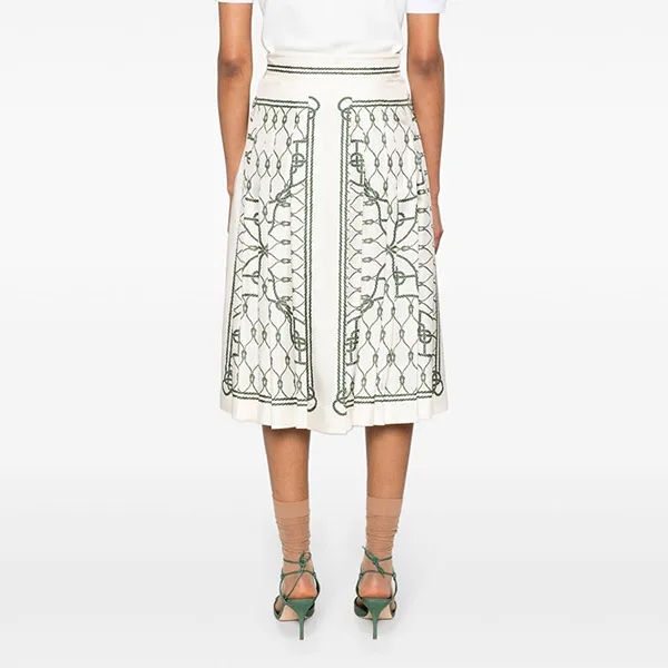 Chân Váy Nữ Tory Burch In White 157445300 Màu Xanh Trắng Size 4