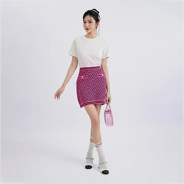 Chân Váy Versace Pink With La Greca Pattern Printed 1008142 1A04064 1PF00 Màu Hồng Họa Tiết Size 42 - Thời trang - Vua Hàng Hiệu