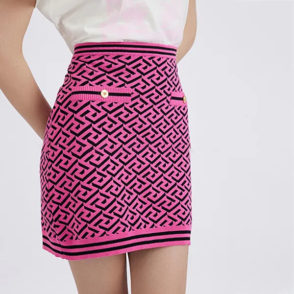Chân Váy Versace Pink With La Greca Pattern Printed 1008142 1A04064 1PF00 Màu Hồng Họa Tiết Size 42 - Thời trang - Vua Hàng Hiệu