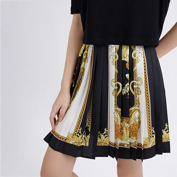 Chân Váy Versace With Baroque Pattern Printed 1008399 1A09103 5B070 Màu Đen Họa Tiết Size 36 - Thời trang - Vua Hàng Hiệu