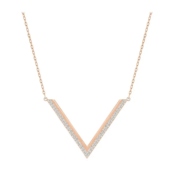 Dây Chuyền Nữ Swarovski Necklace Delta Medium 5140123 Màu Vàng Hồng C_ĐHT