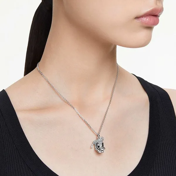 Dây Chuyền Swarovski 5668775 Disney Donald Duck Pendant White, Rhodium Plated Màu Bạc