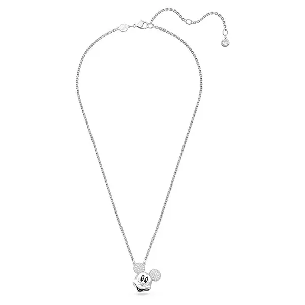 Dây Chuyền Swarovski Disney Mickey Mouse Pendant White, Rhodium Plated 5669116 Màu Bạc
