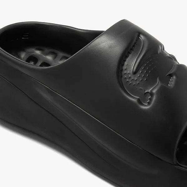 Dép Nam Lacoste Men's Croco Synthetic Slides 745CMA0004 02H Màu Đen Size 40.5 - Dép - Vua Hàng Hiệu