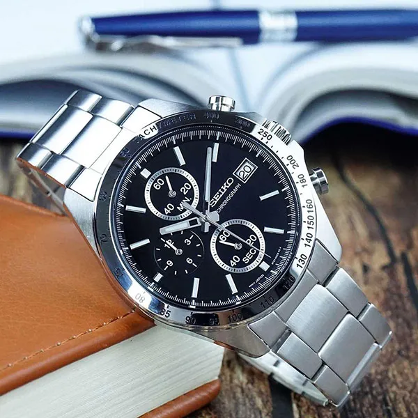 Đồng Hồ Nam Chronograp SBTR005 Màu Đen Bạc - Đồng hồ - Vua Hàng Hiệu