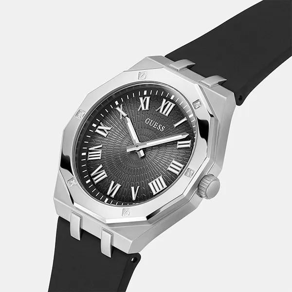Đồng Hồ Nam Guess Silicone Analogue Watch GW0663FMSWC Màu Đen