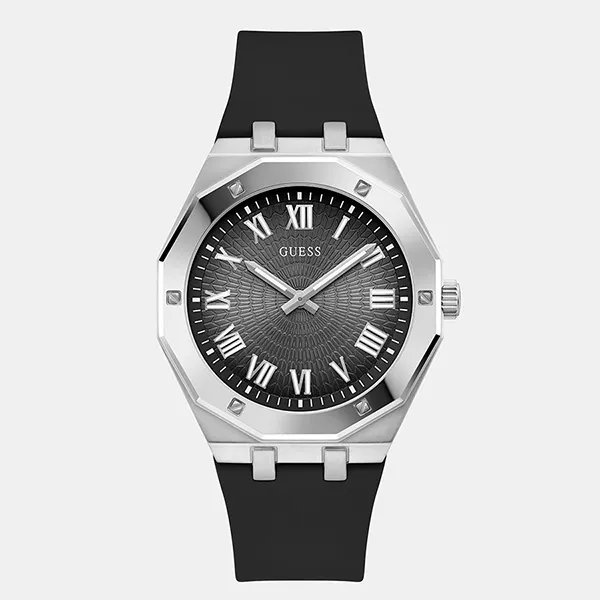 Đồng Hồ Nam Guess Silicone Analogue Watch GW0663FMSWC Màu Đen