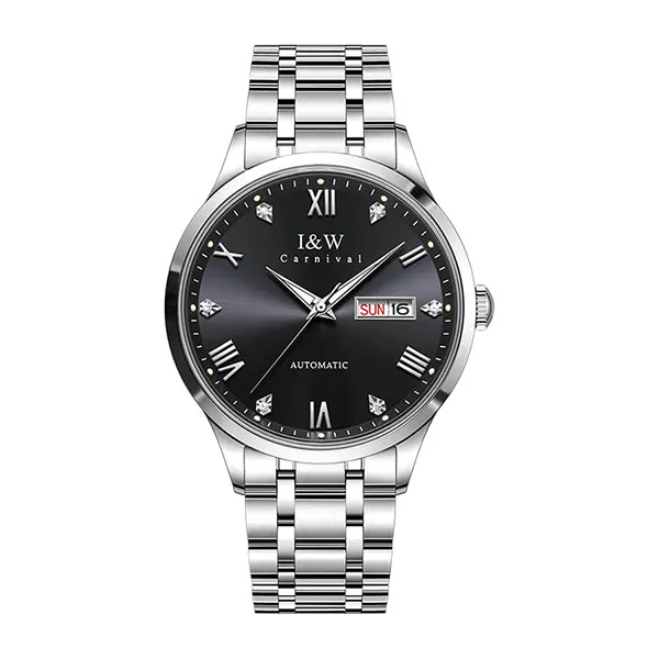 Đồng Hồ Nam I&W Carnival Automatic IW679G-DT (IW679G6) Màu Bạc Phối Đen