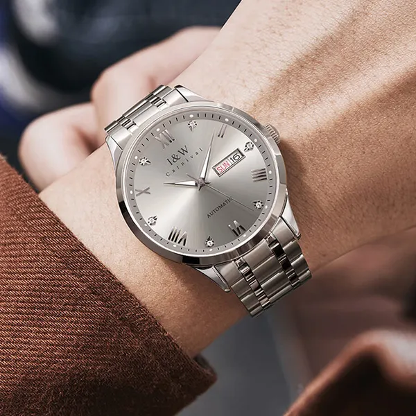 Đồng Hồ Nam I&W Carnival Automatic IW679G-DT (IW679G7) Màu Bạc Phối Xám